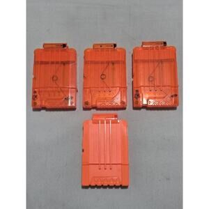 Lot of 4 Nerf 6-Round Magazines Clips Orange N-Strike Elite